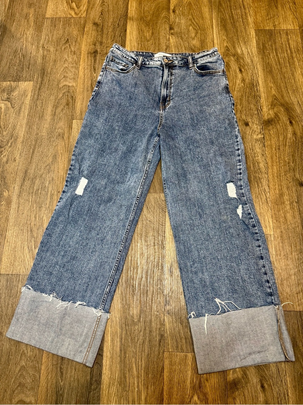 Zenana Outfitters Light Blue Wide Leg Jeans - Picture 2 of 7
